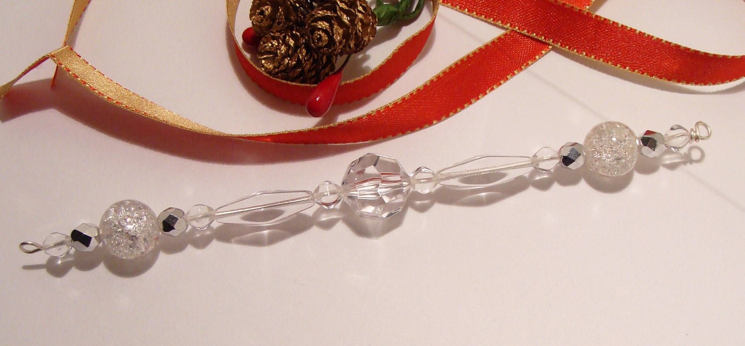 Sparkling Crystal Icicle Ornament