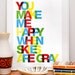 Typography poster art  print  happy quote typographic print letterpress Nursery wall decor You make me happy when skies are gray  A3 11 x 14