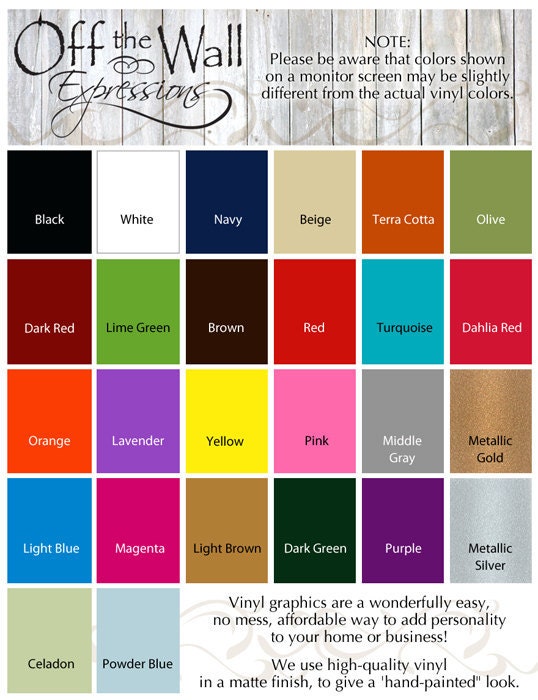 Moments that take Our Breath Away, Wall lettering decal