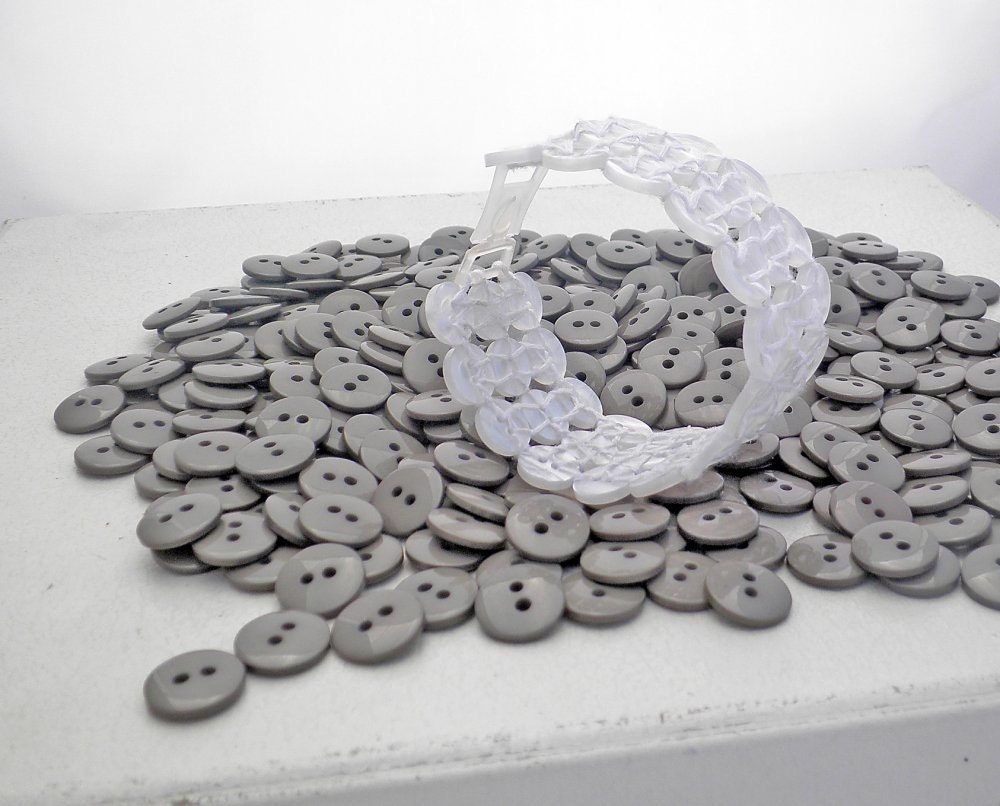 White Snake Skin Button Bracelet