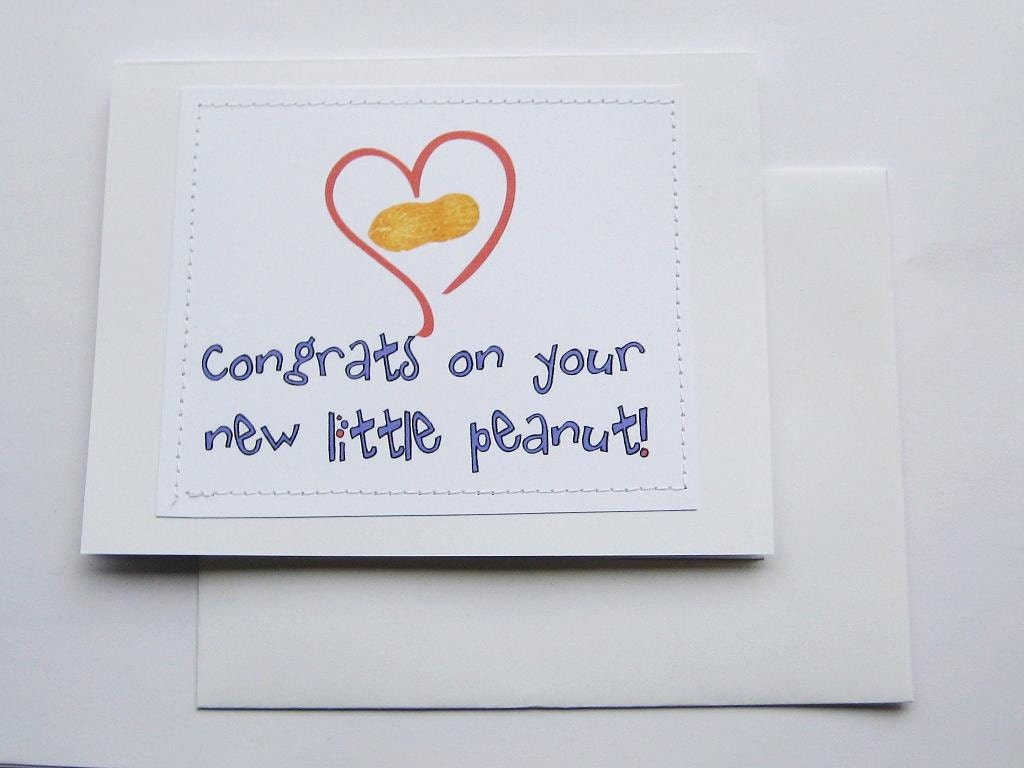 Cute new baby card. Congrats on your new little peanut.