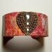 SALE coupon ...You Have My Heart ....Calligraphy Decoupage Cuff Bracelet