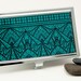 Bold Teal and Black Art Deco Business Card Case