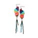 Geometric Leather Earrings Triangle Kaleidoscope