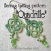 PDF Tatting pattern "Quadrille" tatted earring pattern
