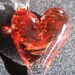 Handmade Valentine Heart Glass Pendant (flameworked) SRA