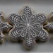 One Dozen Snowflake Cookies - bagged and bowed