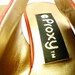 Fire Engine Red Heels . Proxy . Slingback shoes . Vintage Size 8