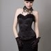 Black Satin Overbust Corset-Small (Sample Sale)