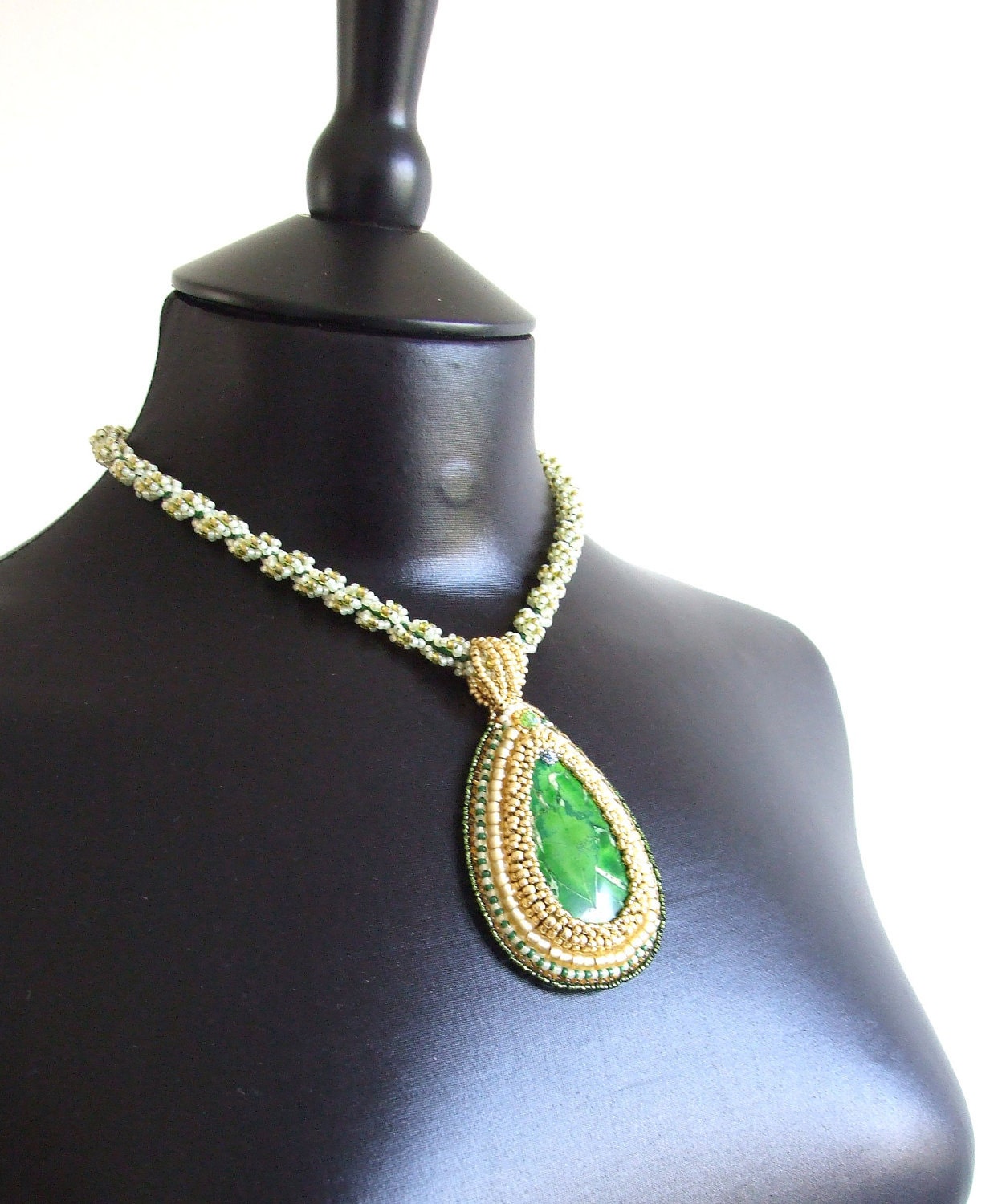 Sea sediment necklace - Green Amazon