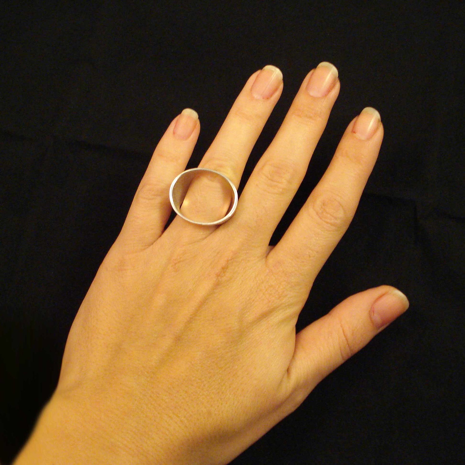 Sterling Silver Open Oval Ring