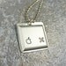 Apple iNecklace - Sterling Silver Recycled Computer Jewelry - sterling plated chain