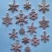 Snowflake Charm Collection Antique Tibetan Silver 15 Different Charms - COL027