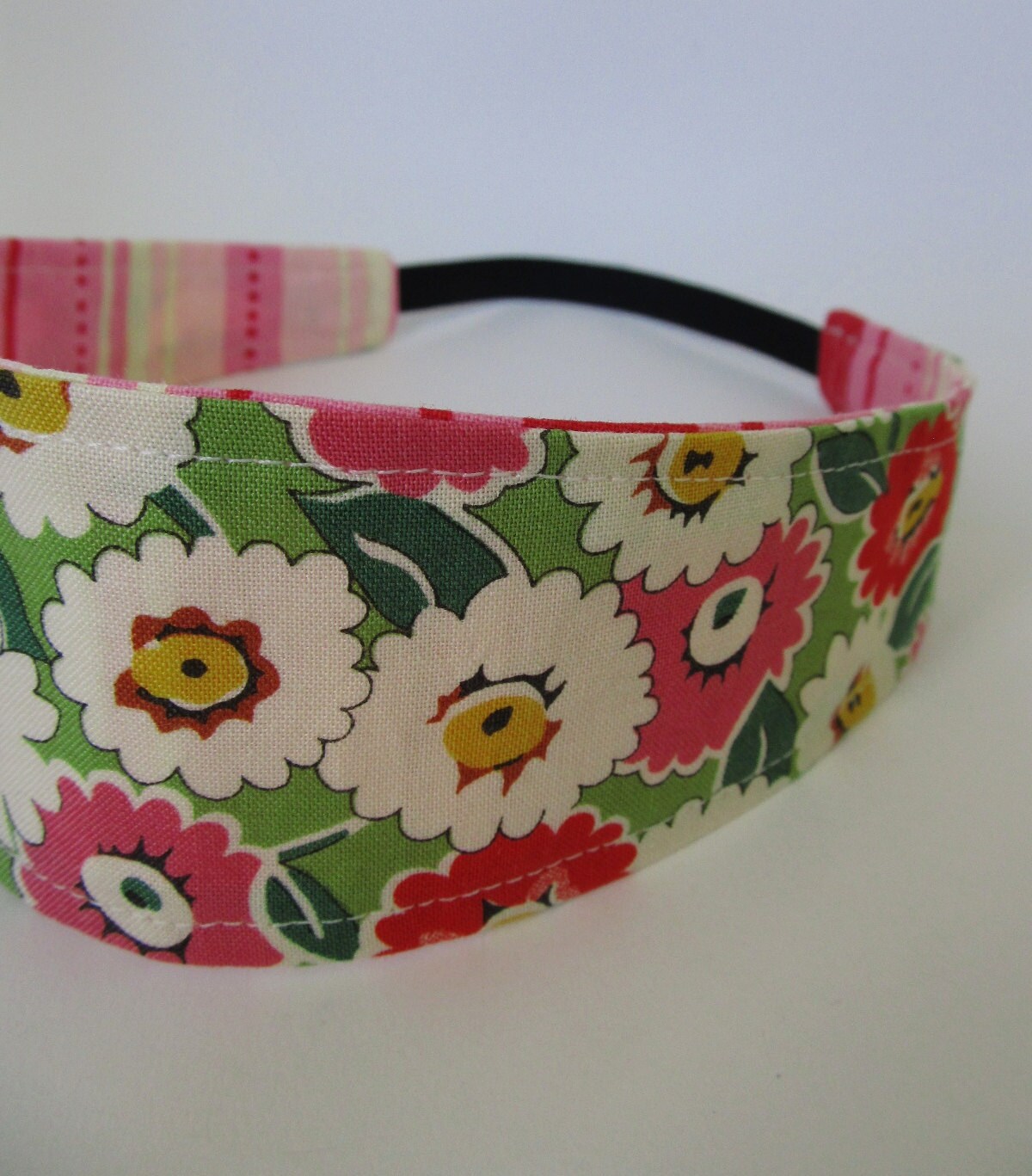 Reversible Headband Henrietta and Bubblegum Stripe