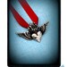 Sterling Silver Flaming Heart Pendant-SACRED HEART-Coeur Sacre