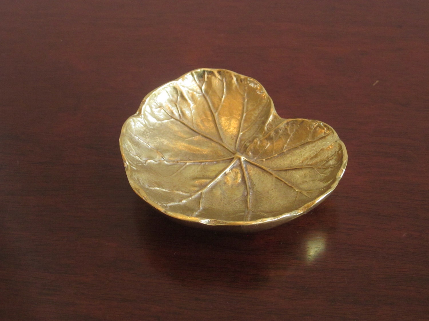 Virginia Metalcrafters Brass Geranium Leaf Dish