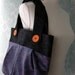 Beatrix Shoulder Bag in Electric Tiger / Black Denim with Retro Bloom Lining