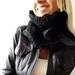 Wool Crochet Neckwarmer with Ribbon