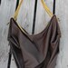 Nylon brown shoulder bag