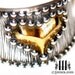 Sterling Silver Heart Ring Medieval Studded Biker Band Gold Punk Size 8
