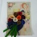 Vintage 1940s Felt Corsage  Brooch from Vintage Felt  made from Original 1940s Patterns