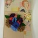 Vintage 1940s Felt Corsage  Brooch from Vintage Felt  made from Original 1940s Patterns