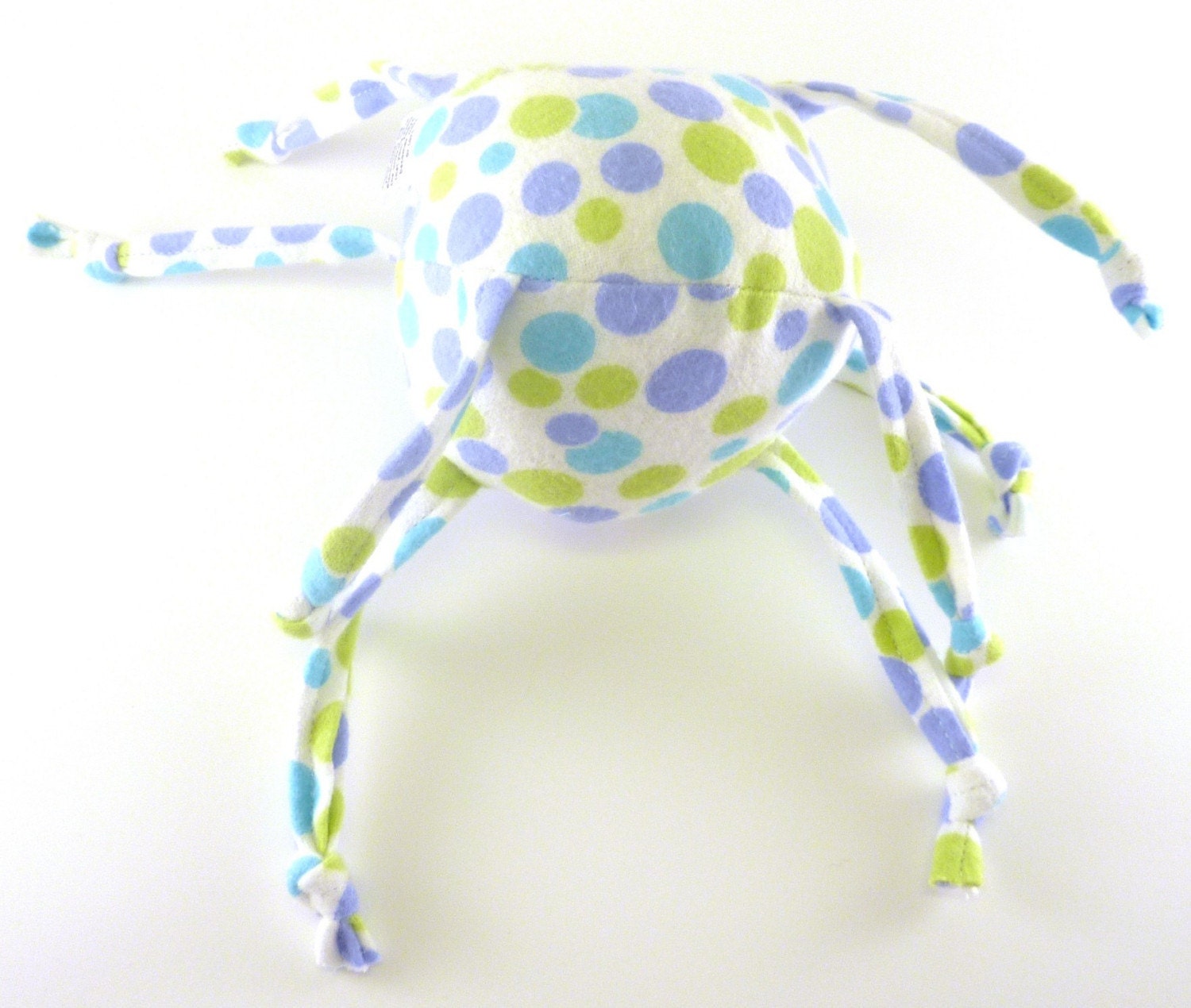 Soft Baby Toy - Green and Blue Bubbles - Polka Dots - ZadyMini