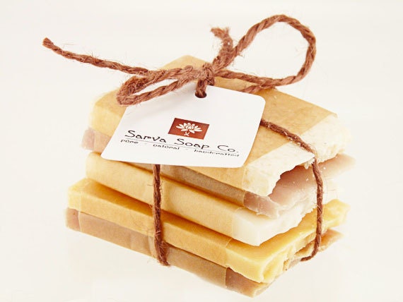 Soap Sampler  - 100% natural soap - 5 mini-bar samples - vegetarian and/or vegan friendly