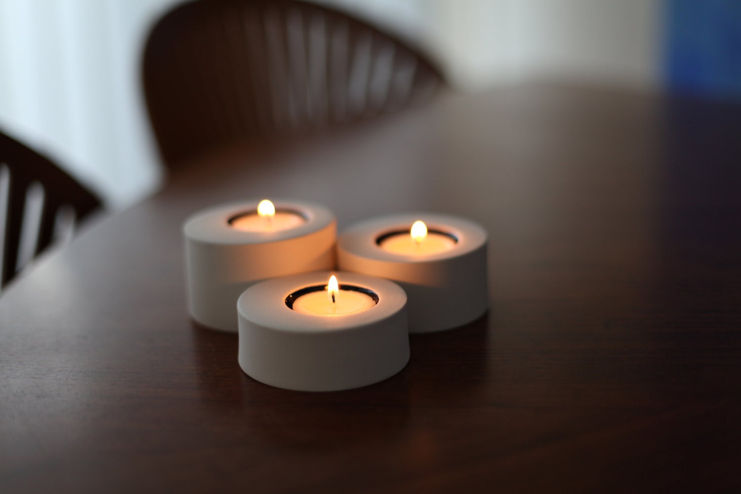 LEVEL a Multi-level porcelain tea-light holder (set of three)