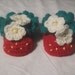 CROCHET  BABY BOOTIES  Strawberry newborn  by CrochetPatterns1 from etsy.com