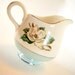Vintage Aqua Creamer LTC12 by LIFETIME CHINA  Footed Creamer with Magnolia