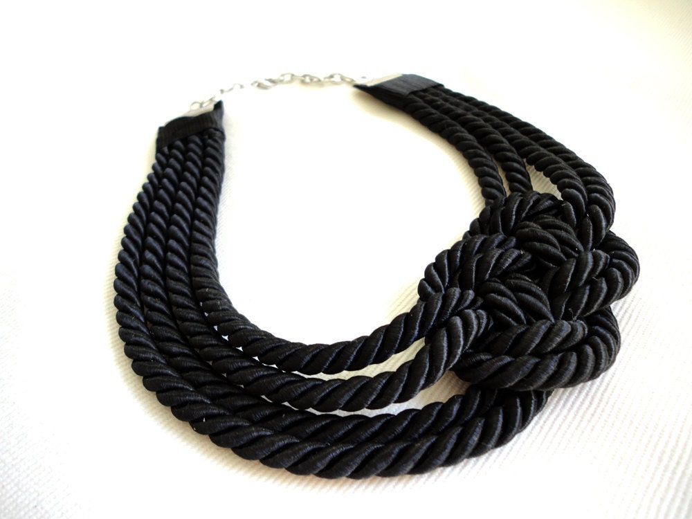 Black Sailor's Knot Necklace