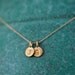 TWO Charms TIny Initial Necklace in 14k Gold Vermeil