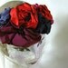 Red Rose Headpiece with Birdcage Veil