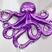 Necklace Purple Octopus Pendant with Starfish Charm - Jamie