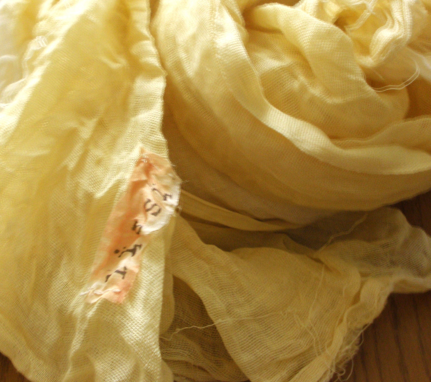 Bring Me Sunshine, Lemon Yellow Square Cotton Summer Scarf, Womens Organic Ombre Spring Beach Accessory