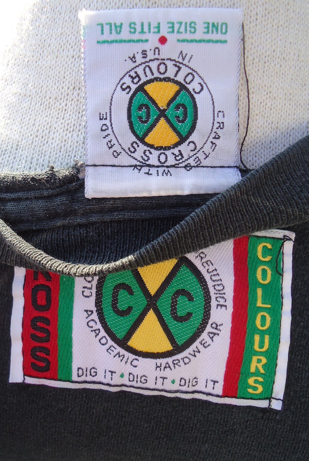 vintage tee CROSS COLOURS Education T Shirt Hip Hop