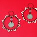 Snow White Hoop Earrings Winter Wonderland Fairy Tales Snowflakes Burlesque Belly Dance Gpsy Kuchi Coin dangle Oxidized Copper OOAK