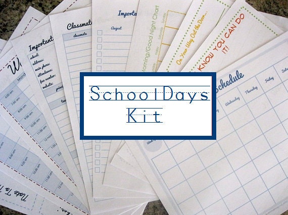 School Days Kit - 10 documents