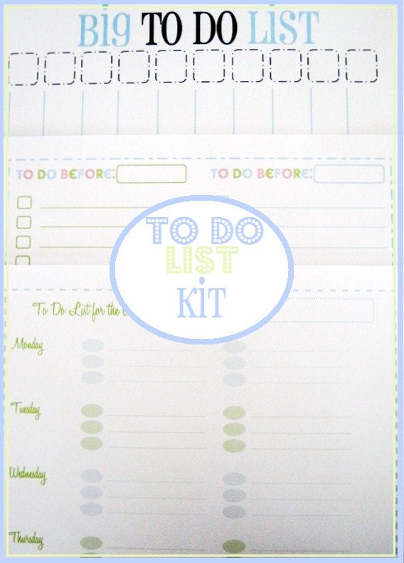 The To Do List Kit - 3 documents