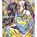 Eastern, Woman, Brunette - Esmer - Art Print 4x6