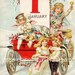 Printable Victorian Happy New Year Postcard - High Res Vintage Image