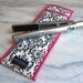 Flat Iron/Curling Iron Case Damask Black/White by asoftblackstar from etsy.com