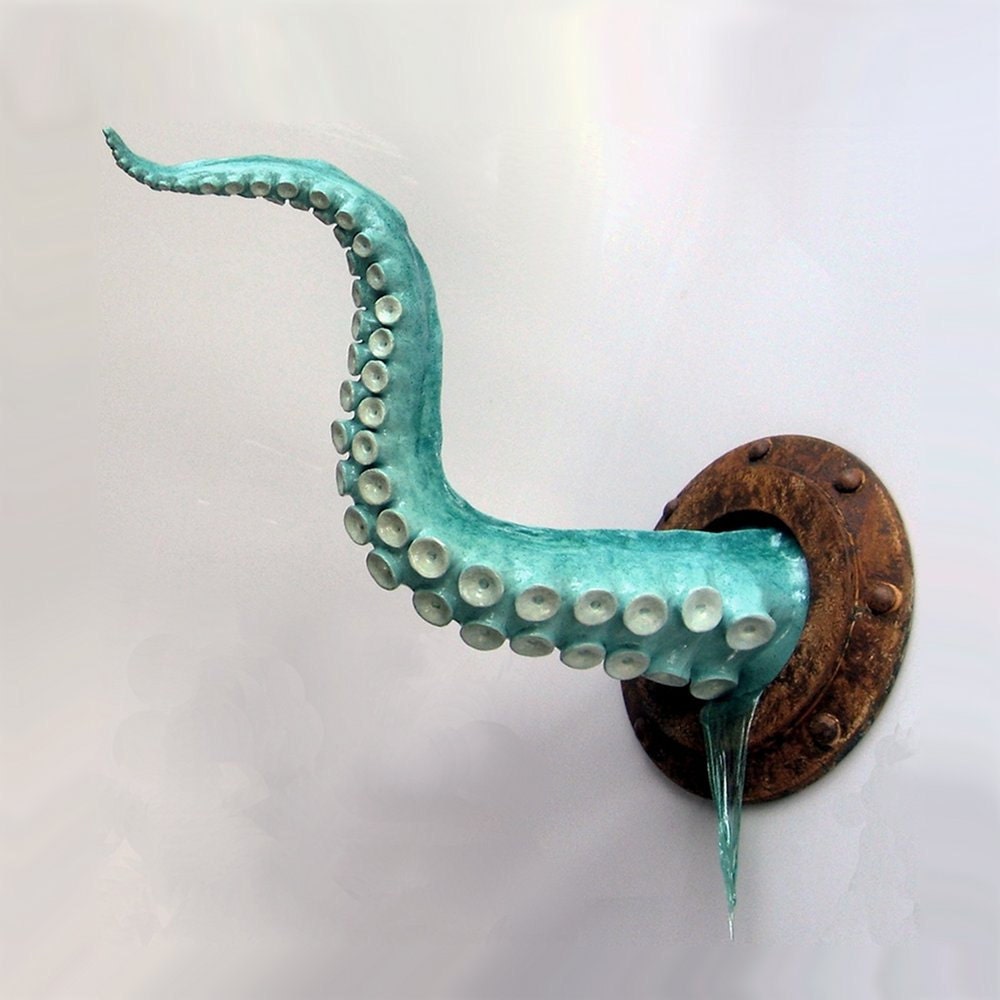 Wall Tentacle Teal Cthulhu