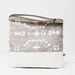 FREE SHIP Navajo Printed  Leather Pouch  white