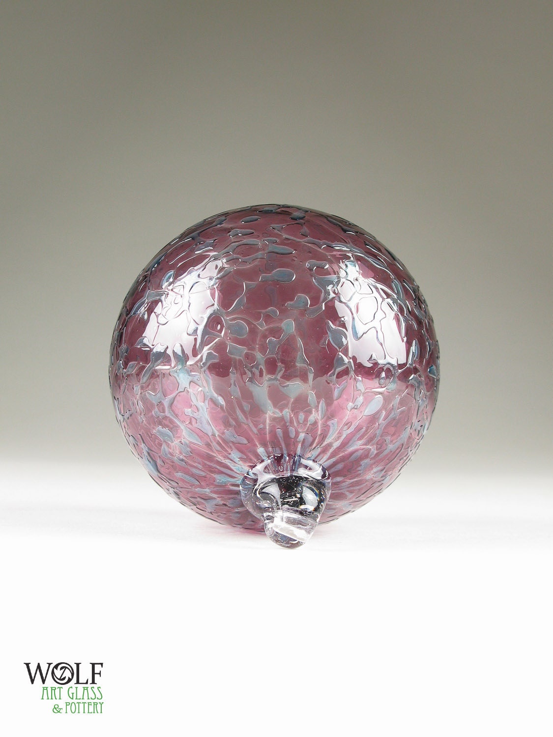 Blown Glass Holiday Ornament Suncatcher Aubergine Ice Tree Ornament Blown Glass Holiday Ornament Suncatcher Aubergine Ice Tree Ornament