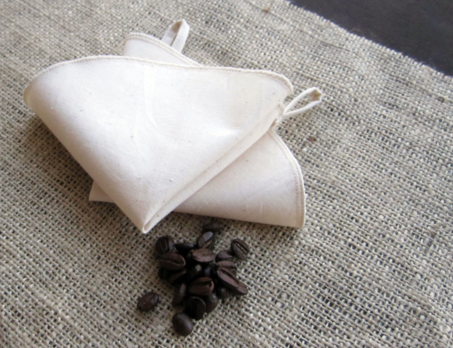 Reusable Organic Coffee Filters Cotton Round Set of 2