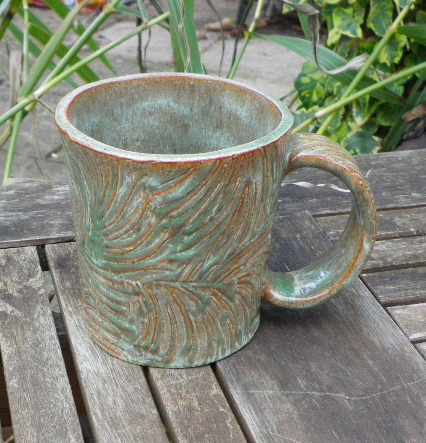Large coffee mug tea cup ceramic pottery ceramics handthrown