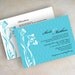 Tulips wedding invitations, modern, contemporary design in tiffany blue, black and white