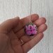 Pink Bunny Peeps, necklace with ball chain, valentine's day  or birthday gift
